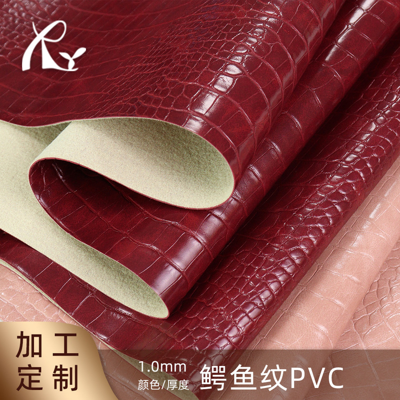 Spot Pvc Imitation Leather Crocodile Pattern Leather Wear-Resistant and Bend-Resistant Luggage Home Belt Women's Bag Brushed Cloth Bottom Leather