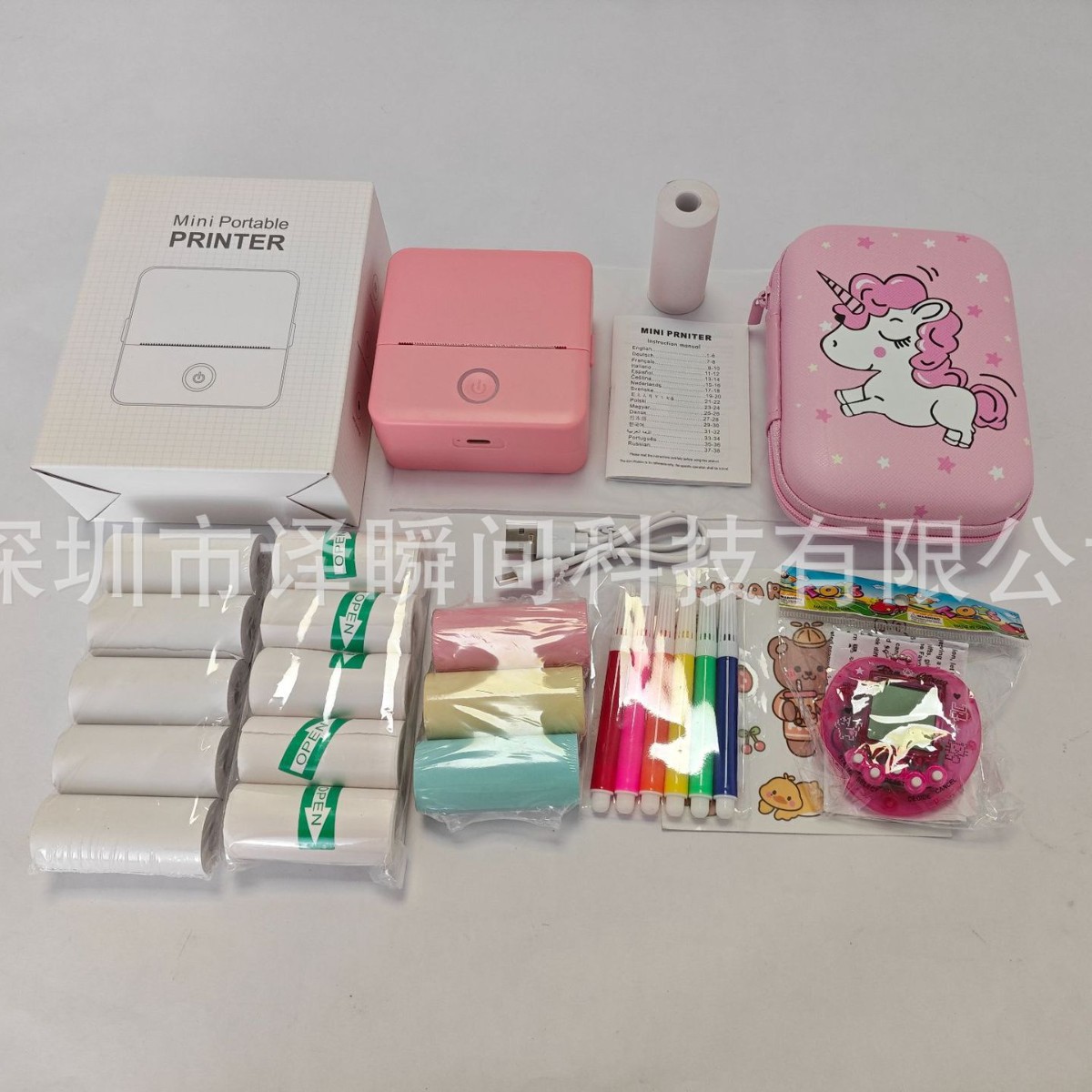 X6 핑크 [인쇄지 1롤 + 감열지 5롤 + 스티커 5롤 + 컬러지 3롤 + 수채펜 6개 + 스티커 + 보호케이스 + 전자기 제공]