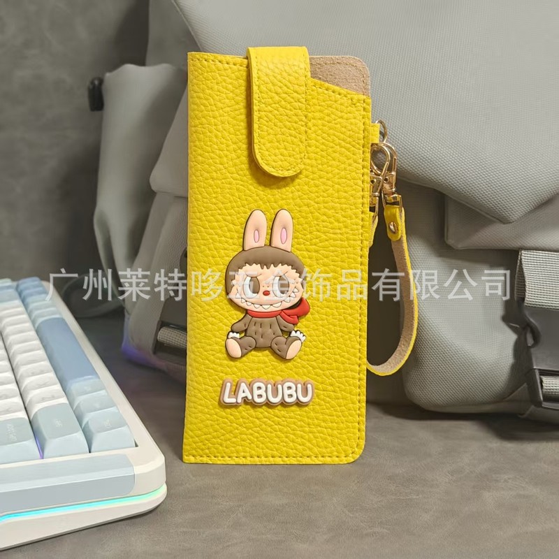 现货卡通拉布布皮革眼镜包挂绳款太阳镜墨镜收纳包PU皮挂包眼镜袋|undefined