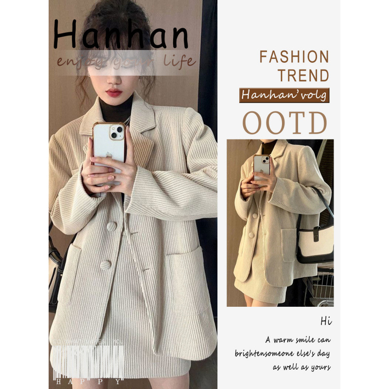 Elegant demi-season set, classic suit jacket, fitted skirt, Chanel style, high waist