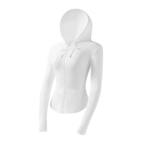 Yoga wear sports hooded zipper top for women spring and autumn new slim fit quick-drying long-sleeved casual fitness jacket
