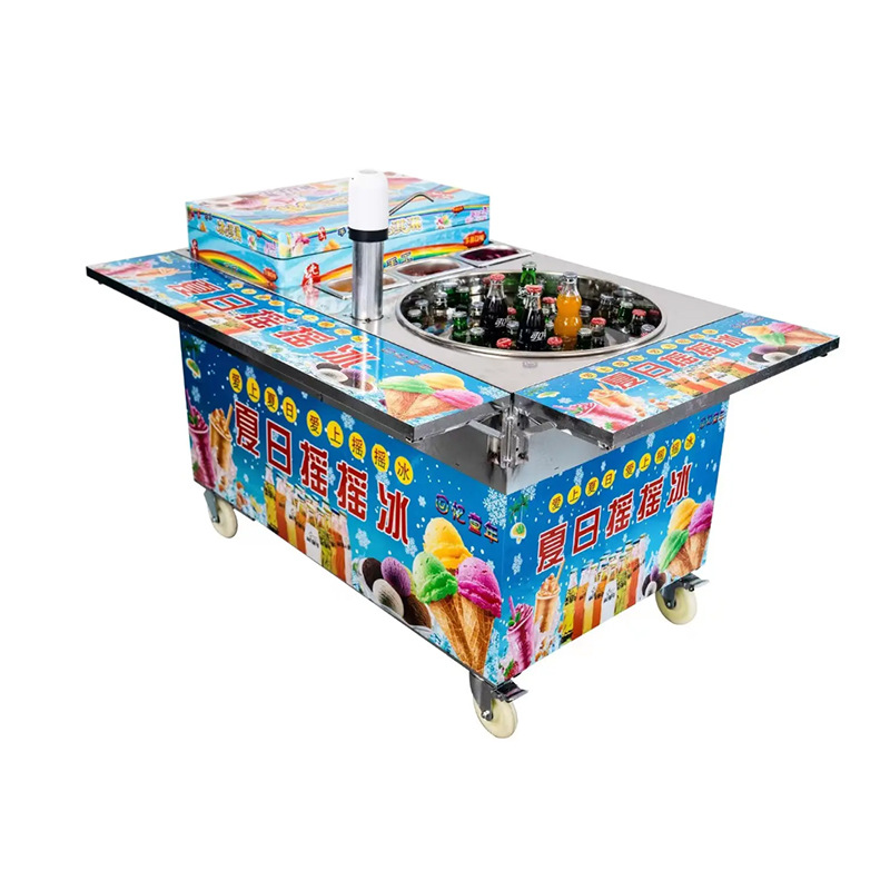 FUENTE fabricante batido de hielo fruta colorido helado móvil batido de cola batido de hielo de verano
