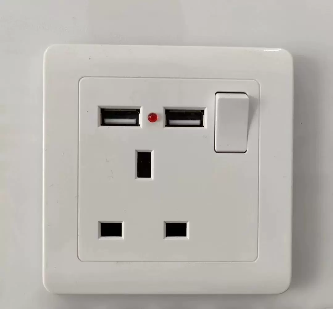 Luoge Wall Ultra-Thin Switch Panel - Lightweight, Multi-Config Electrical Socket Box with Light
