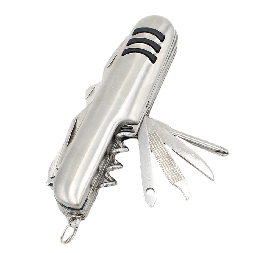 En stock tres pinturas 11 cuchillo abierto multi-funcional cuchillo del ejército suizo cuchillo multifuncional de acero inoxidable cuchillo de camping al aire libre