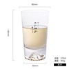 Home Drinking Water Cup Transparent Crystal Glass Creative Fuji Milk Milk Juice Cup Snow Mountain Tea Cup