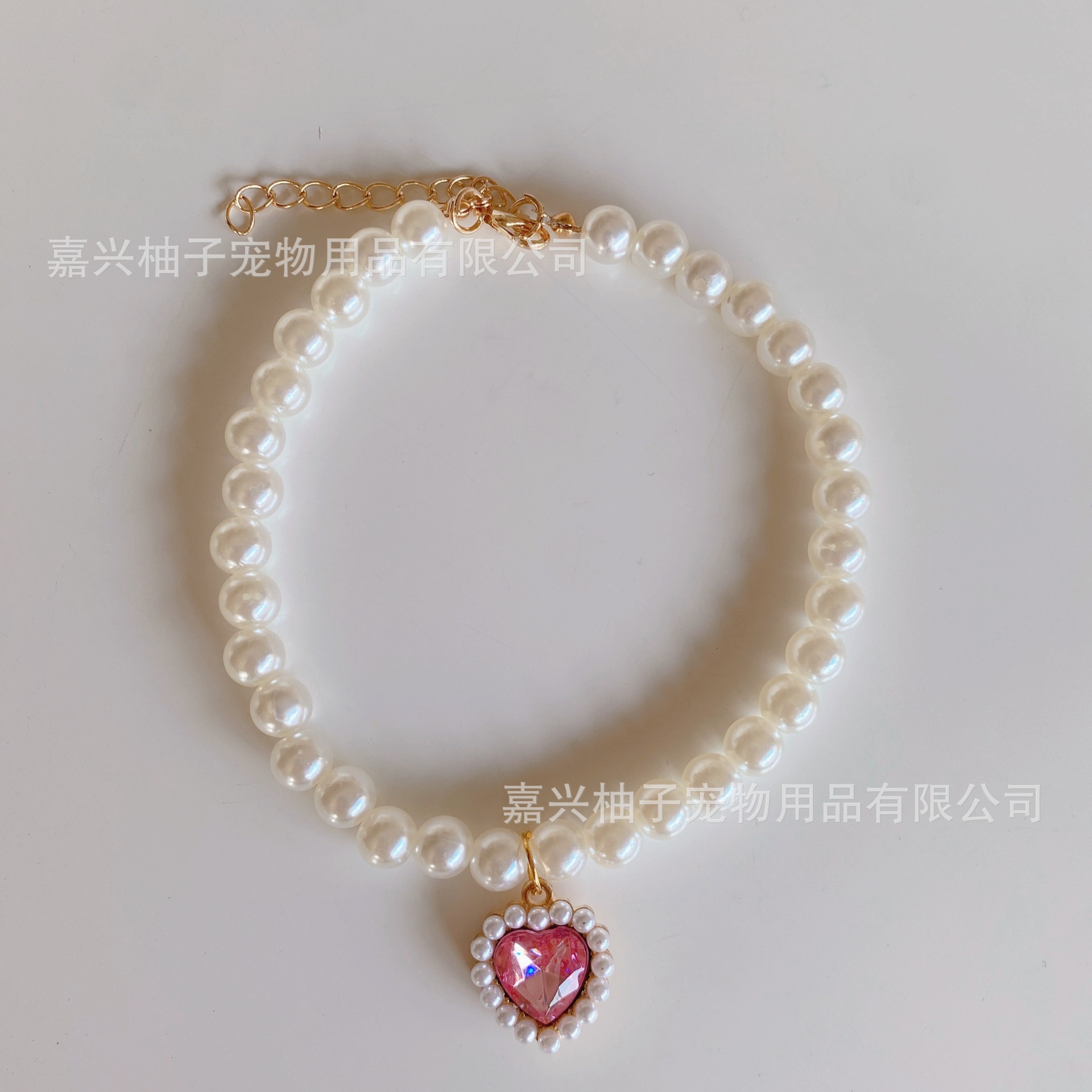 Collar para mascotas, gato, collar de perlas, collar de perro, collar, colgante de amor retro, adornos de cuello lindo para gatos y perros