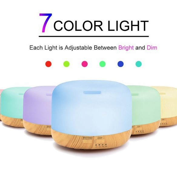 Humidificador Difusor de Aromaterapia Ultrasónico 300ml 5V USB con Luz LED Multicolor para Hogar y Oficina