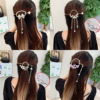 Advanced Chinese hairpin with tassels, hairgrip from pearl, hair accessory, Hanfu, Chinese style, flowered, high-quality style, light luxury style