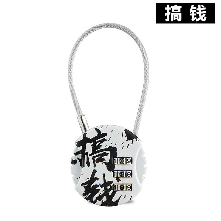 クリエイティブヘルメットパスワードロックパスワードロック荷物バッグロックジムキャビネットミニパスワードワイヤーロック|undefined