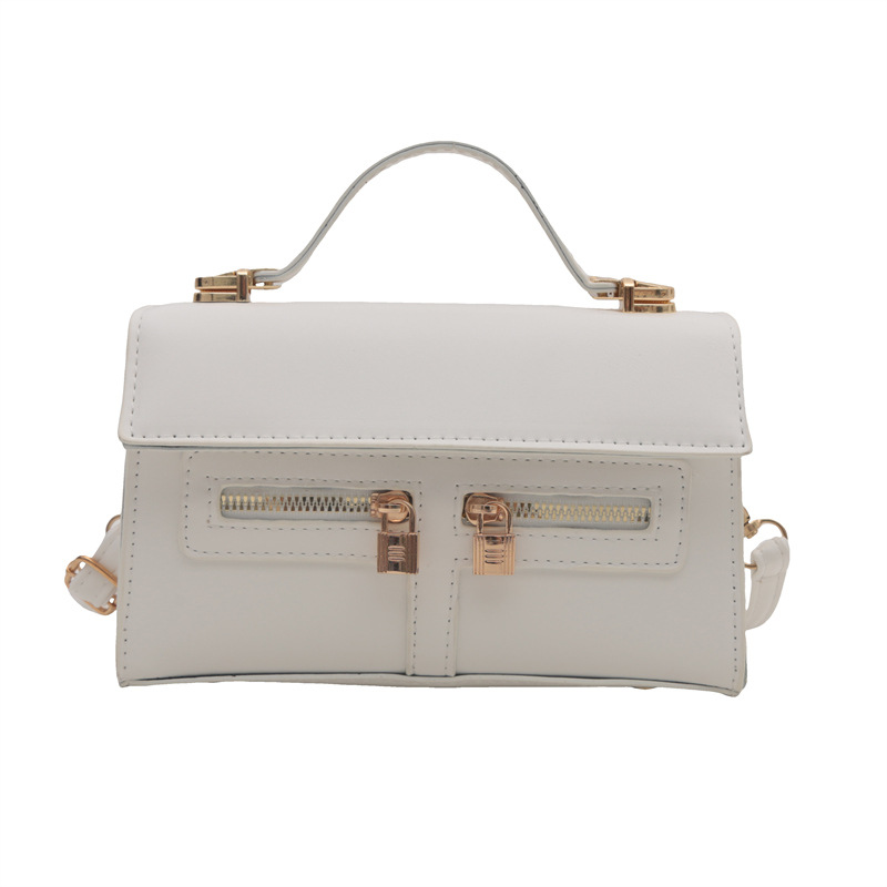 Diseño de doble cremallera personalidad simple 2024 nuevo estilo retro ocio de moda de hombro mochila temperamento bolso pequeño