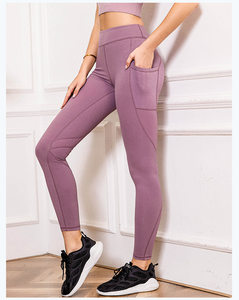 product - wholesale Yoga Clothes Women High Waist Tights Celebrity Workout Running Belt Pocket plus Size Sexy Sports Pants - 4