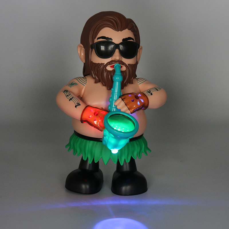 Douyin mismo baile eléctrico saxofón mano música swing bailando feliz tío juguete de los niños