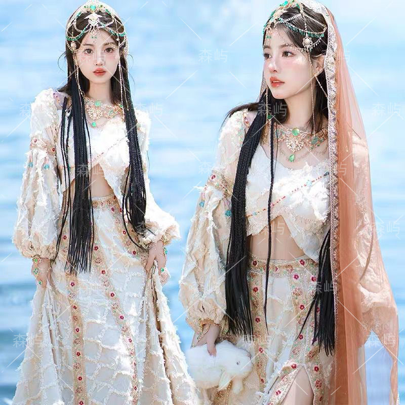 西双版纳异域风云南丽江部落公主汉服影楼新款民族风旅拍写真服装|undefined