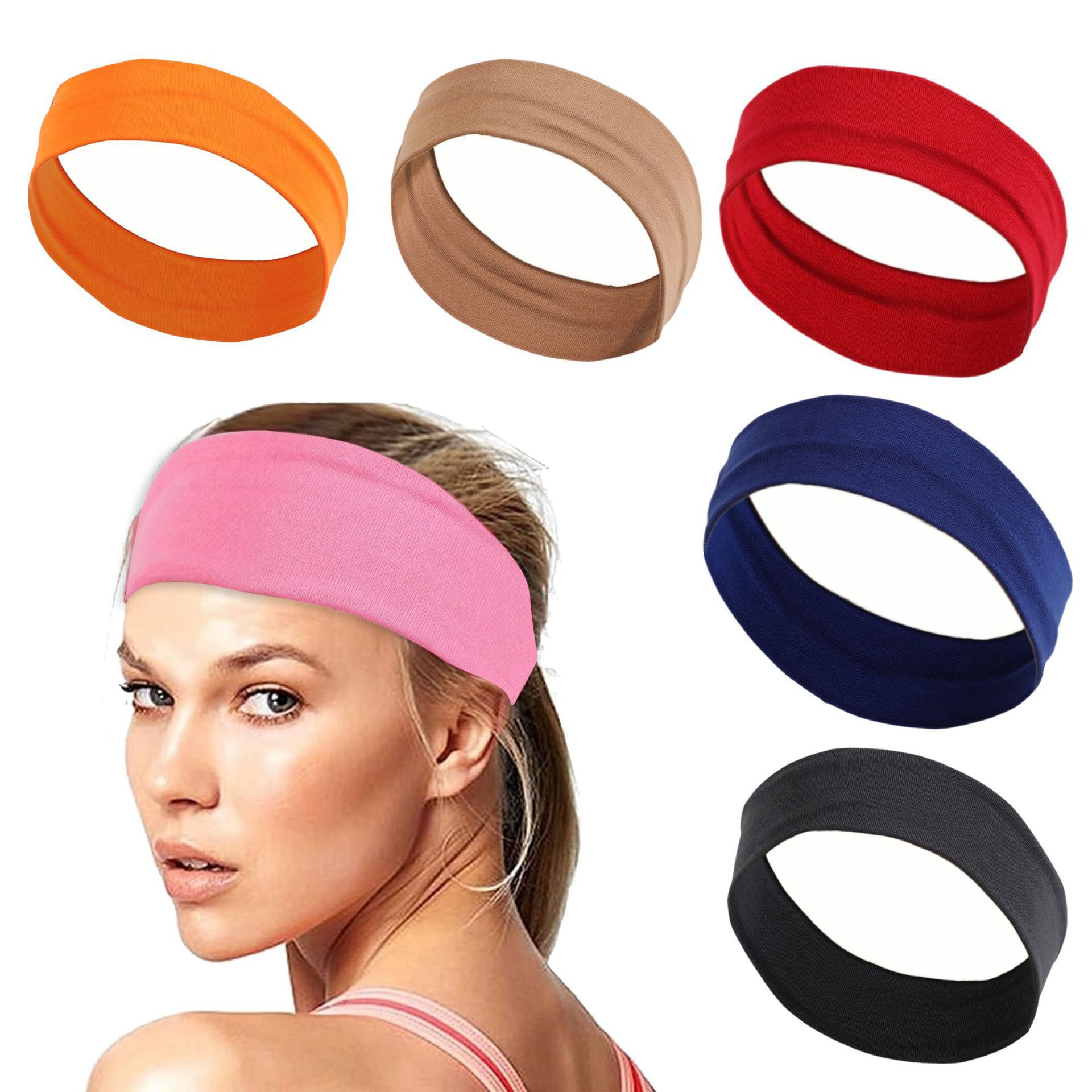 15g Weight Hair Band Hair Accessories Type 1 Piece Quantity Daily, Sports Occasion Polyester Material Solid Color Pattern Women's Gender Simple Style, Classic Style Style 24 Colors New Sweat-Absorbent Running Fitness Exercise Hair Band Anti-Sweat Band Stretch Multicolor Gift Yoga Headband Hair Accessory 无