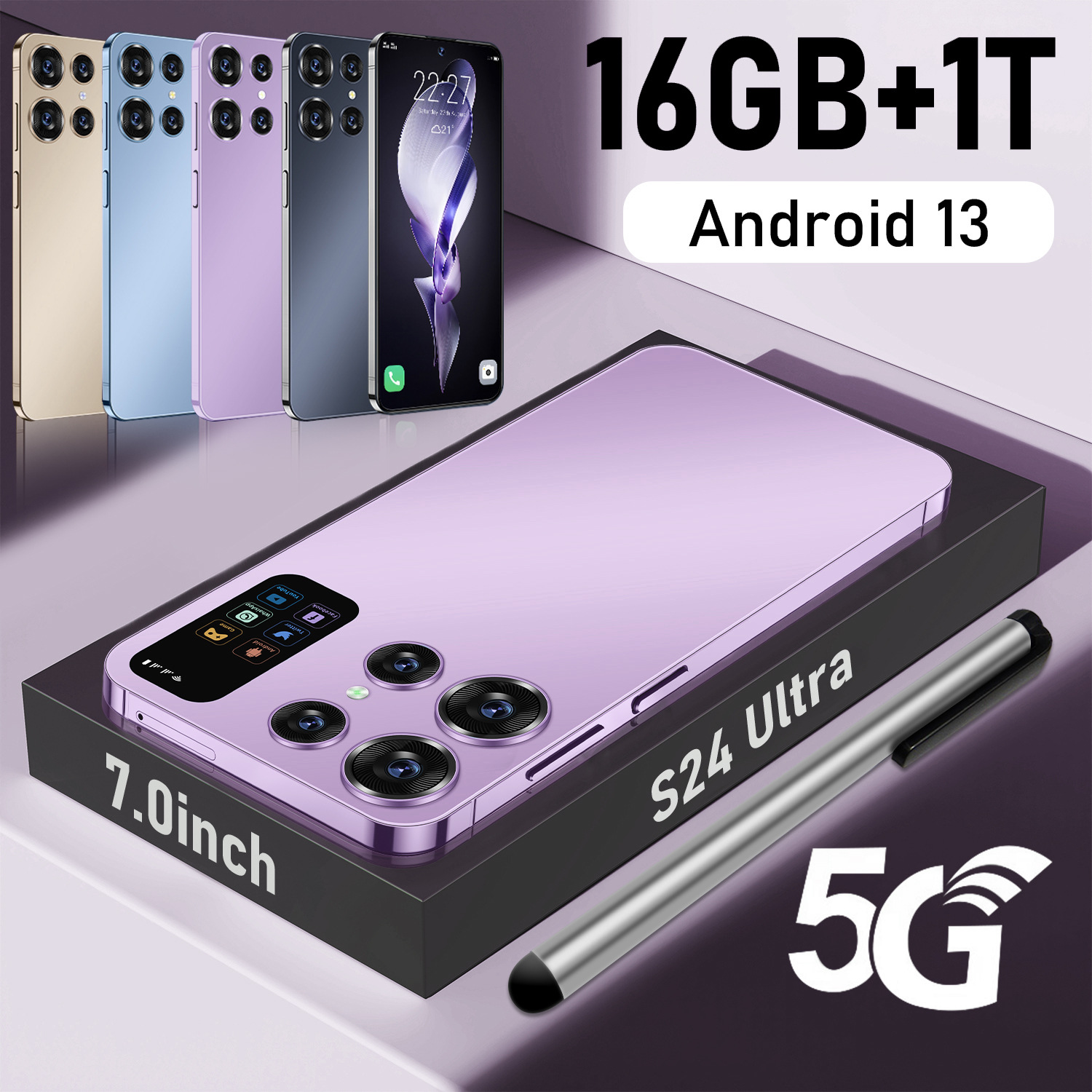 2024 Explosions S24 ultra Cross-border Mobile Phone 16 1T Large Memory Smart Foreign Trade Mobile Phone Source Factory
