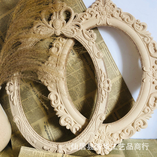 Raw material vintage wood picture frame rough European mirror frame painting frame photography prop boutique home decoration item