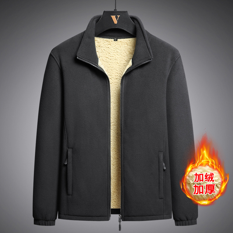 Chaqueta de Forro Polar para Hombre, Otoño 24, Nueva Chaqueta Deportiva Informal de Forro Polar, Chaqueta de Forro Polar Cortavientos para Hombre, Capa Interior Superior