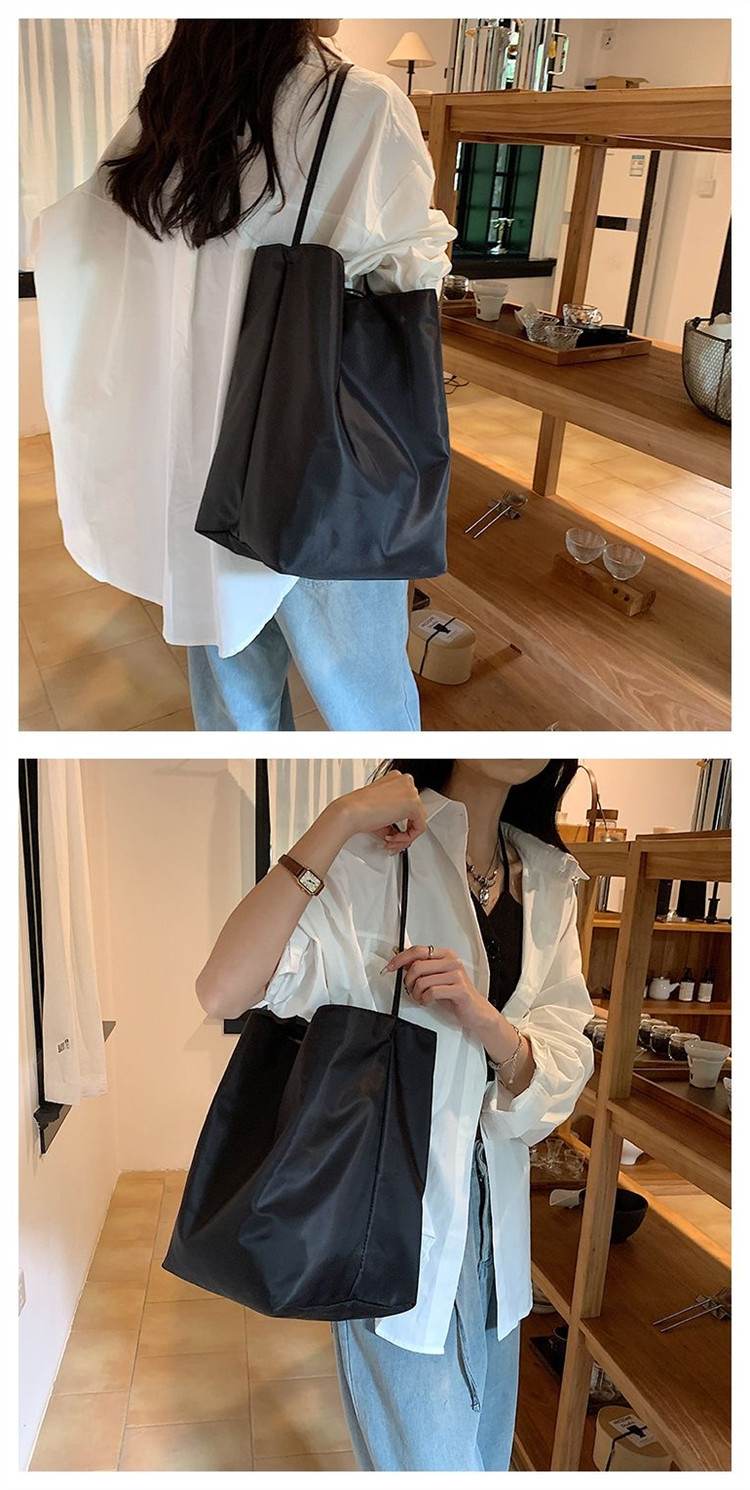 Borsa a tracolla da donna di grande capacità The/Row Nylon Bucket Nuova borsa a tracolla piccola e semplice per pendolari_voghion.com