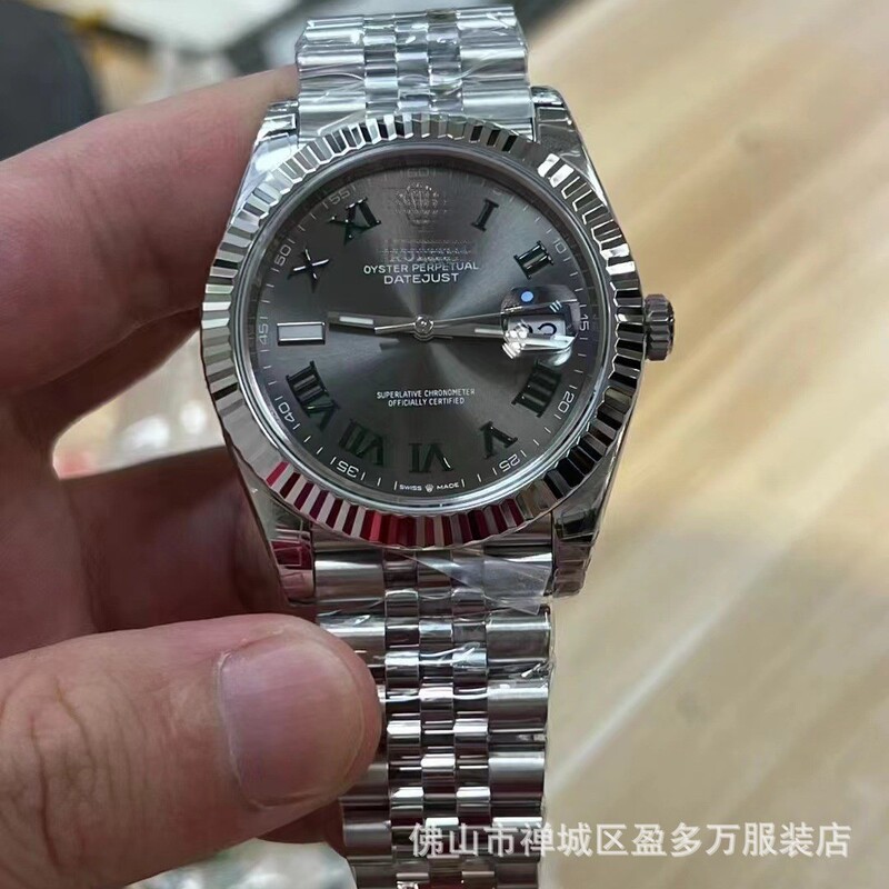 Cross-border C Factory Mint Green Log Green Rose 41m Grey Plate 2836/3235 Movement 5 Baht Business Men's Mechanical Watch