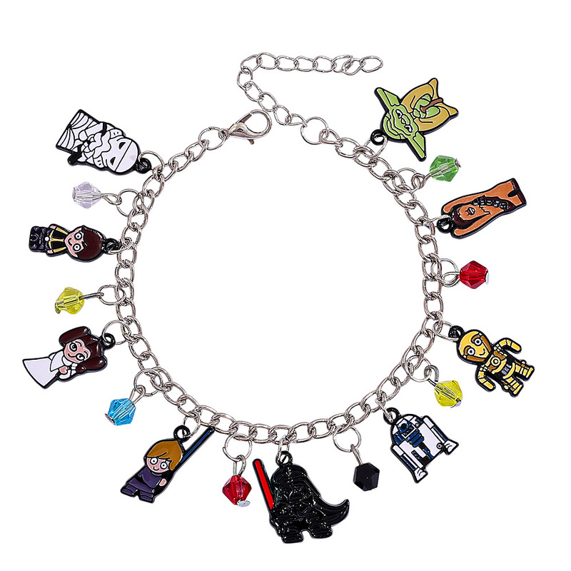 European and American Hot-Selling New Bracelets, Cute Cartoon Anime Star Wars Bracelets, Fashionable Alloy Pendant Jewelry