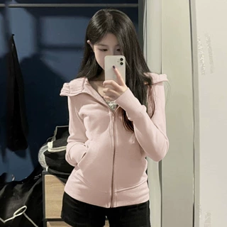 卫衣外套女2025秋季新款春秋款修身女装瑜伽服薄开衫紧身运动上衣