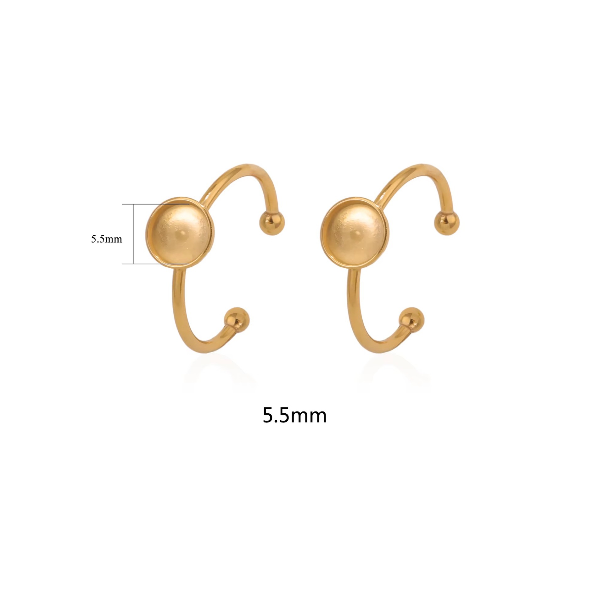 Stainless Steel Color-preserving Polishing Ring Setting DIY