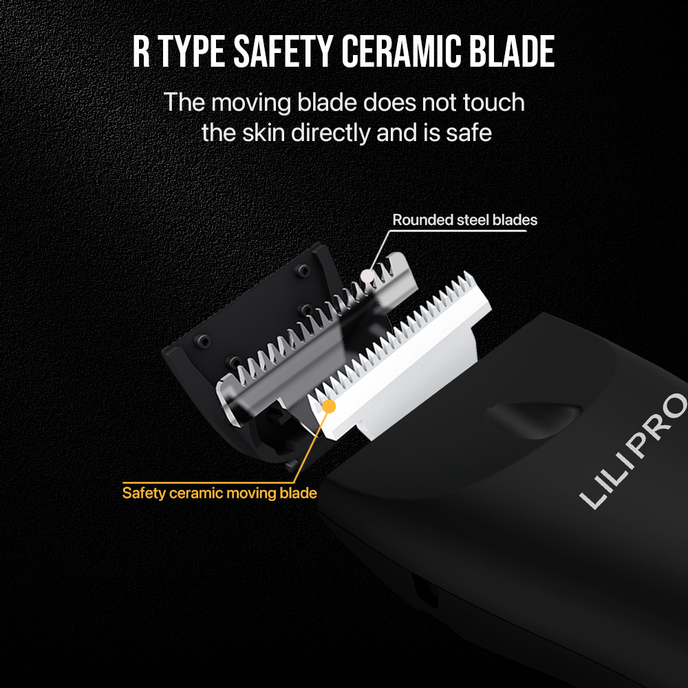 LILIPRO transfronterizo impermeable tijeras de cabello corporal afeitar afeitar secciones privadas axila afeitar pulsador eléctrico cortador de pelo eléctrico image 3