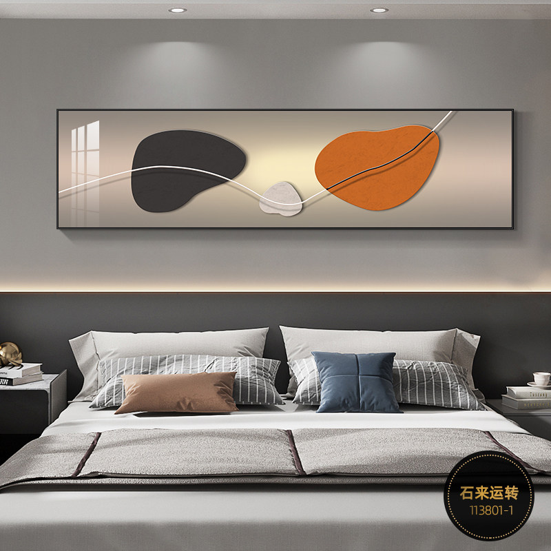 Decoración del dormitorio cuelga la cabeza de la cama pintura cálida Fu Lu sala de estar dormitorio principal pintura de pared de fondo mural de habitación moderna simple image 9