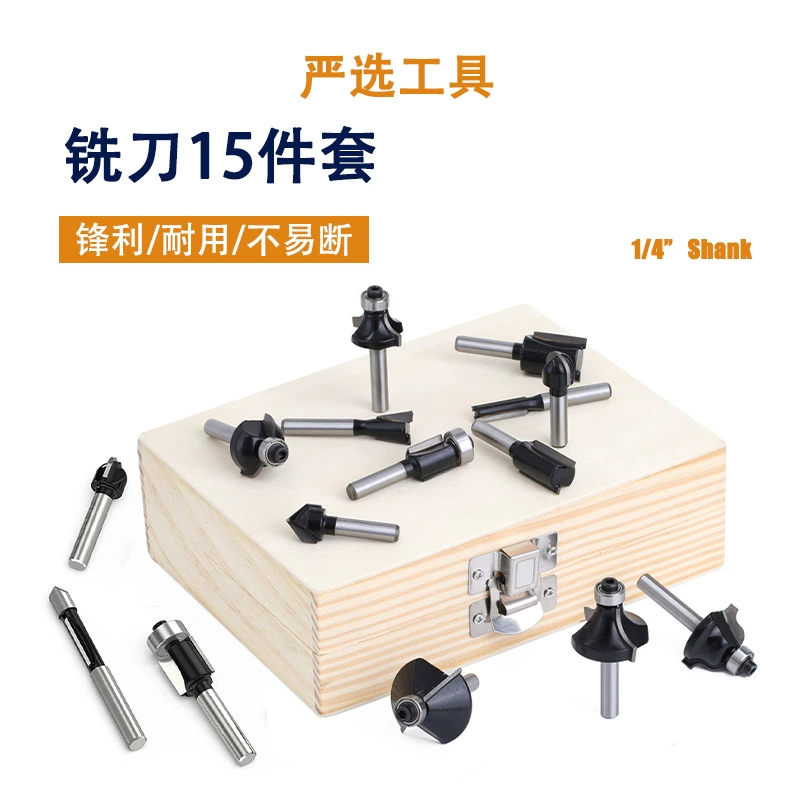 Черный набор из 15 штук фрезерный станок для резки вольфрамового стального сплава головка для резки канавки инструмент для деревообработки фрезы
