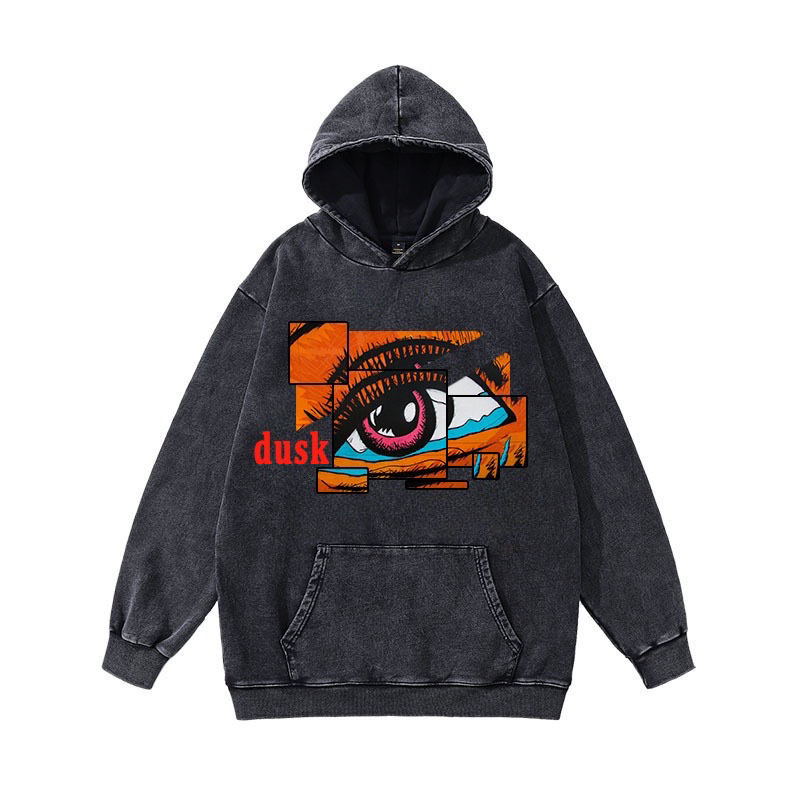 26 블랙 워싱 후드티
