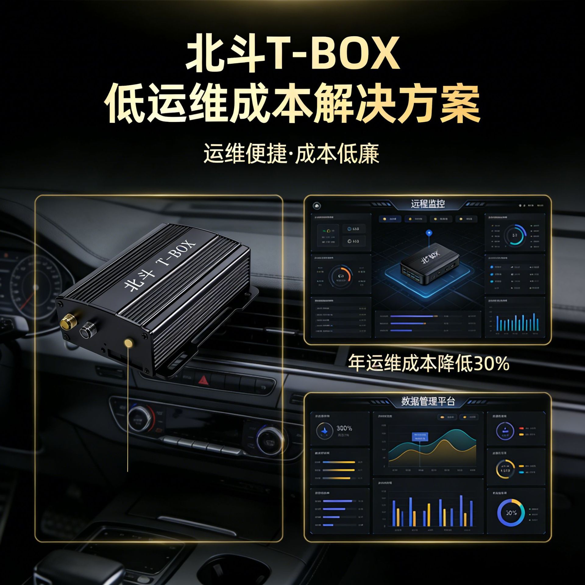 4G Beidou tbox high-precision RTK locator for construction machinery vehicles T-BOX mining area Beidou satellite locator