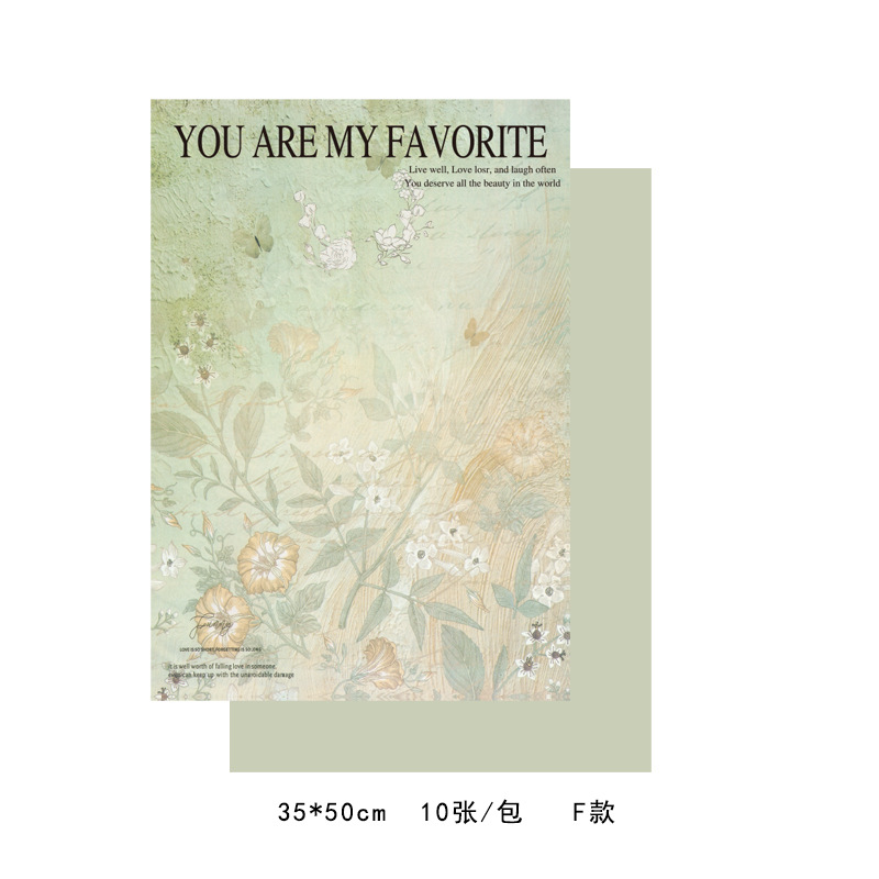 F형 [Ximeng Garden 10매/팩], 35*50CM/매