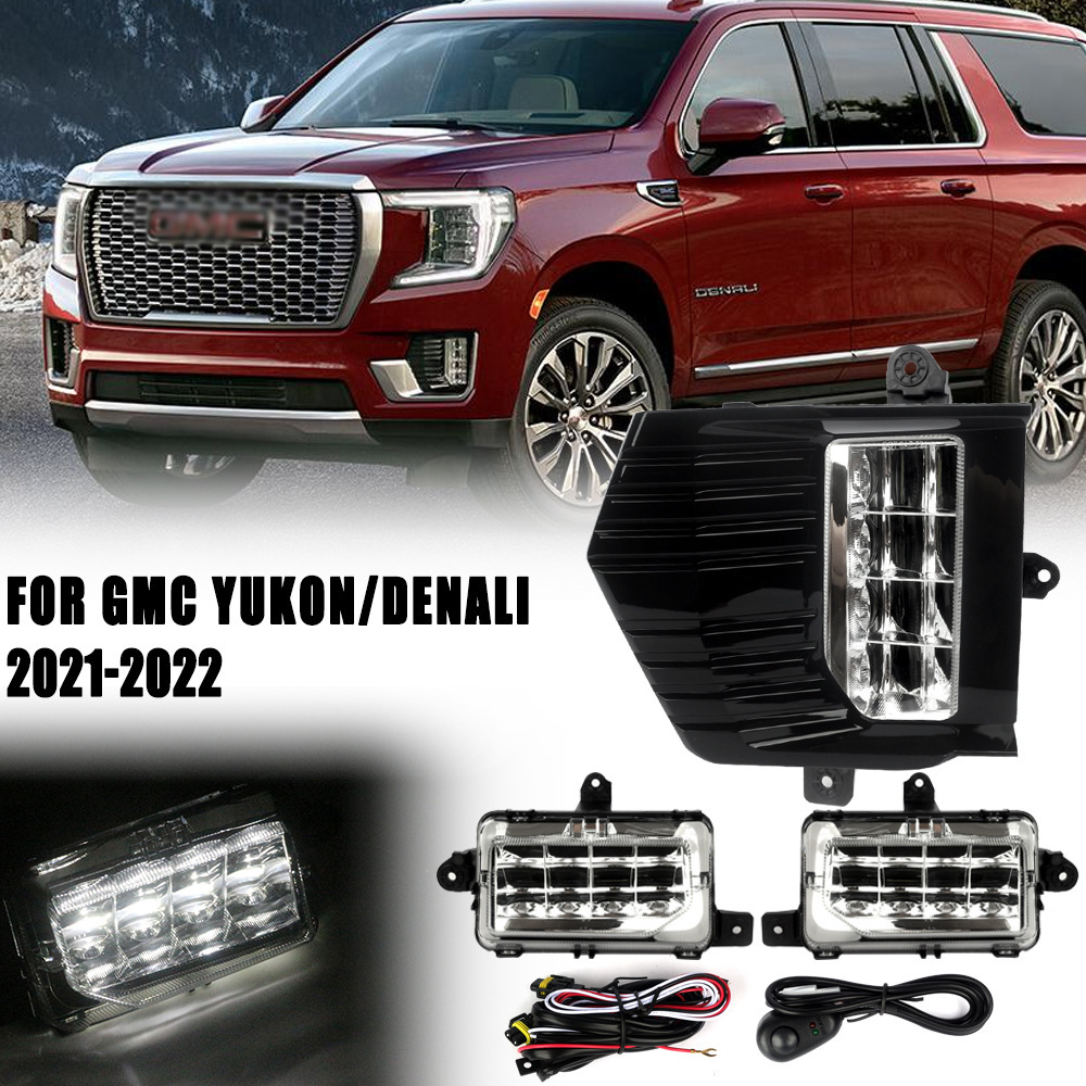 Aplicable a GMC 2021 - 2022 nuevo conjunto de lámpara de niebla LED delantera Yukon lámpara de barra de luz diurna