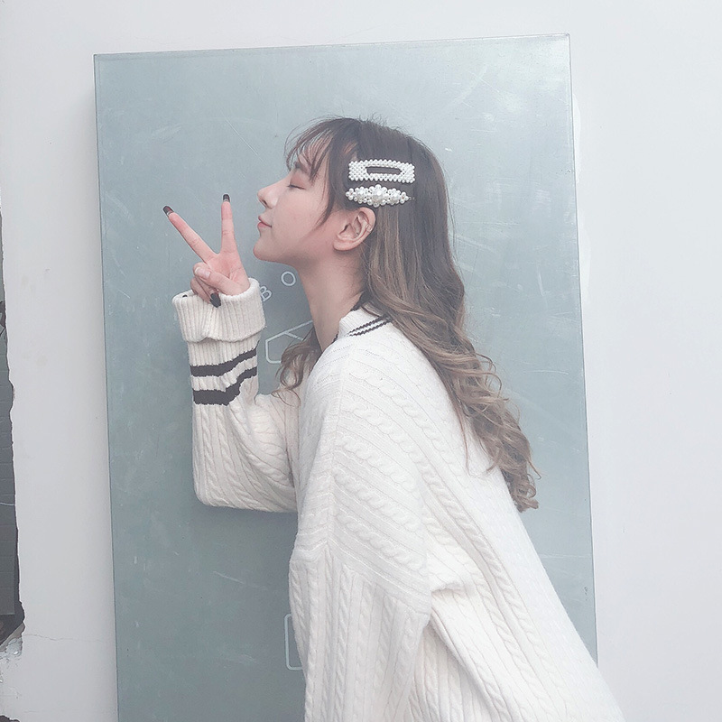 女性用の豪華なパールとラインストーンのサイドクリップ、サイドバング、ヘアクリップ、後頭部のヘアピン、エレガントなワンラインヘアアクセサリー|undefined