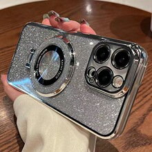 闪粉电镀适用华为mate50/60pro同款支架畅享60/70情侣P60手机壳潮