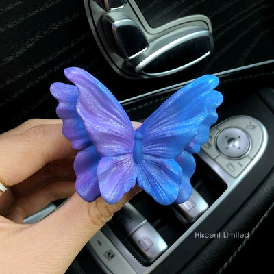 butterfly air outlet decoration car: Car Perfume Aromatherapy - aurora-purple-butterfly-large