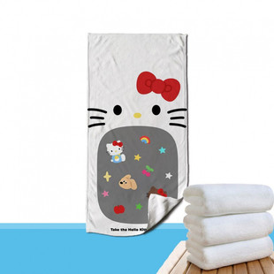 Sanrio hellokitty sports towel gym beach beach yoga sweat towel absorbent cartoon cute