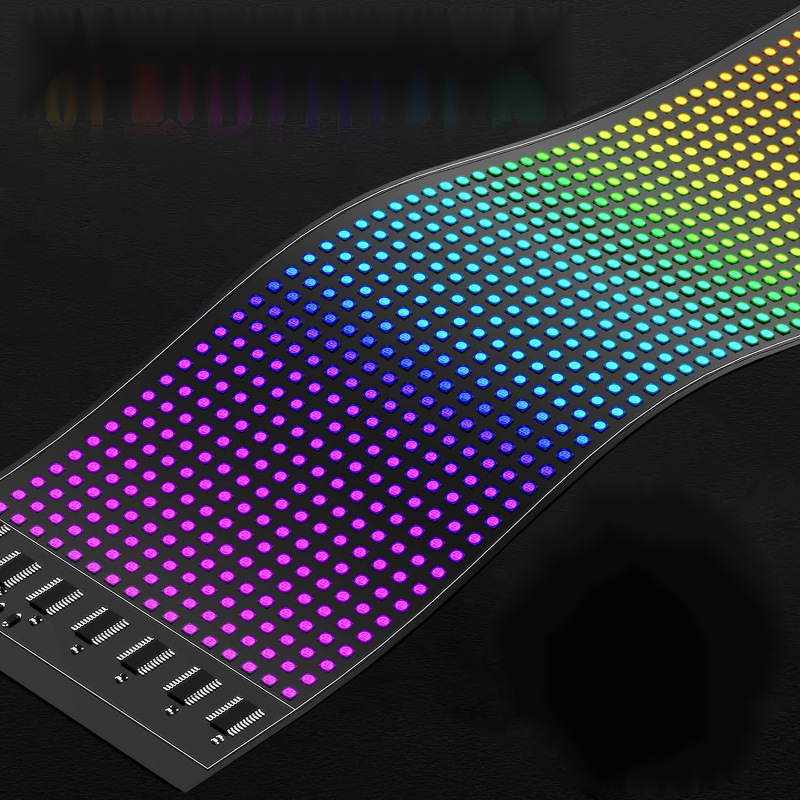 LedフレキシブルディスプレイAPP bluetooth車載広告スクリーン防水幻彩bluetoothハイビジョン車はソフトスクリーンを表示します。|undefined