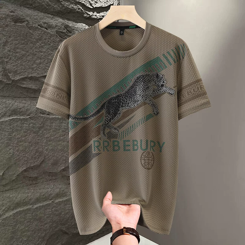 2025 новые летние мужские короткие рукава японский ретро льняной полосатый свободный стиль