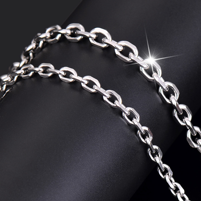 Stainless Steel Chain Necklace For Men And Women Interlocking Ring_voghion.com