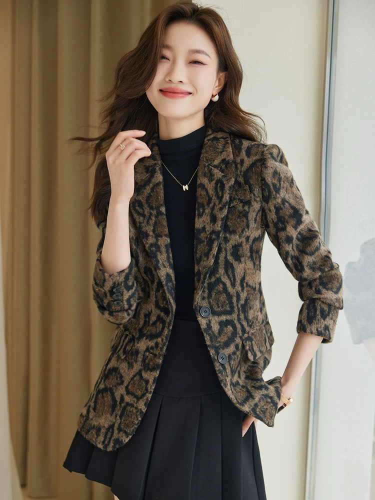 Woolen autumn demi-season classic suit jacket, high-quality style, city style, for teenagers