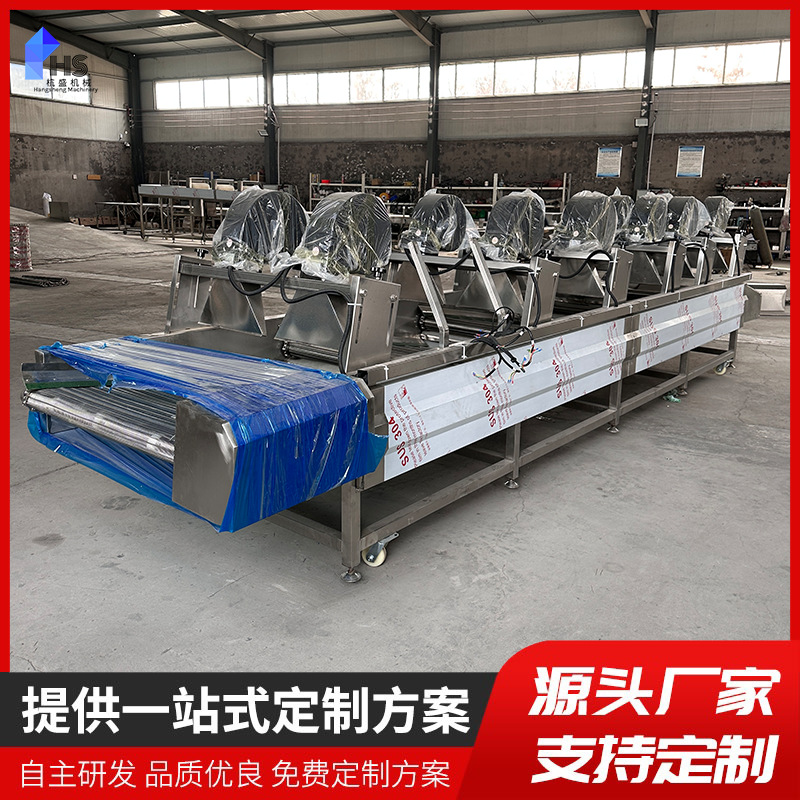 Máquina de limpieza de burbujas de frutas y verduras comerciales Máquina de enjuague de papas y cebollas Máquina de limpieza de frutas frescas de acero inoxidable gran equipo de secado por aire