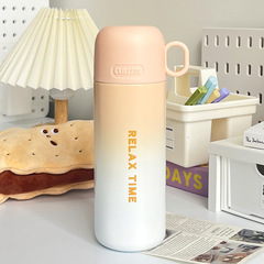 Spring lid insulated water cup bottle for men and women with good looks for girls, children, elementary school students and girls, stainless steel 2023 new style