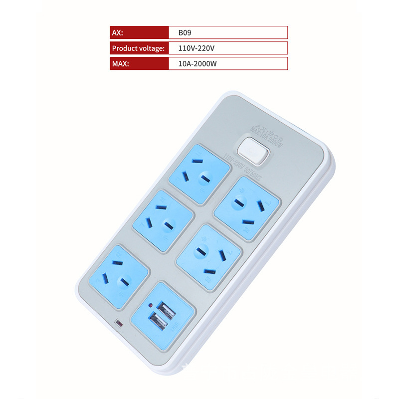 Exportación de redes de comercio electrónico transfronterizo venta al por mayor en línea USB recargable enchufe australiano enchufe placa de conexión