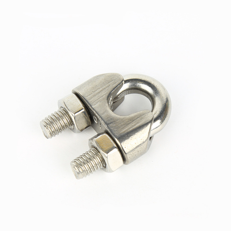 304不锈钢元宝卡头不锈钢锁线器钢丝绳夹卡头不锈钢端子卡头