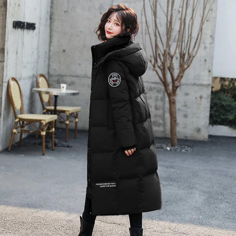 Women's Clothing Off season clearance winter brand Warm jacket jacket women's high end Korean style casual thick cold proof fashionable knee length coat_voghion.com