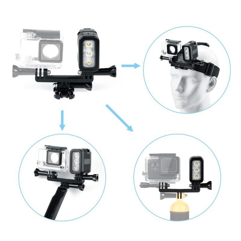 Aplicable a gopro11 buceo llenar luz deportes accesorios de la Cámara impermeable buceo fotografía luz LED luz fuerte luz de relleno