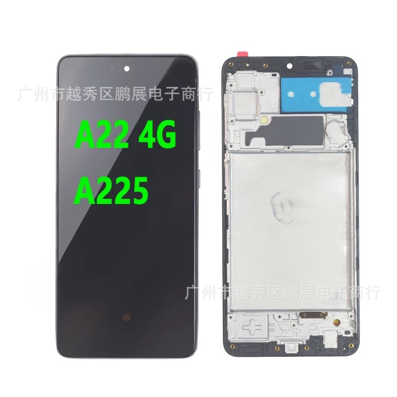 Samsung A22 4G/A225 üçün ekran modulu çərçivə ilə