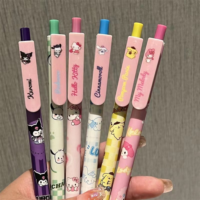 サンリオ ゲルペン インス風 高見えガールハート カーボンペン STヘッド 速乾 ブラック 高品質ペン 水性ペン|undefined