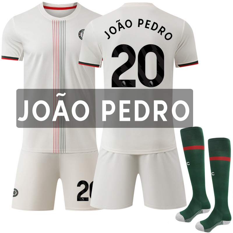 Camiseta de Fútbol de Chelsea 2526, Visitante, 17 Gana Chau, Club Chelsea, Número 10 Palmer, Camiseta de Fútbol Gana Chau